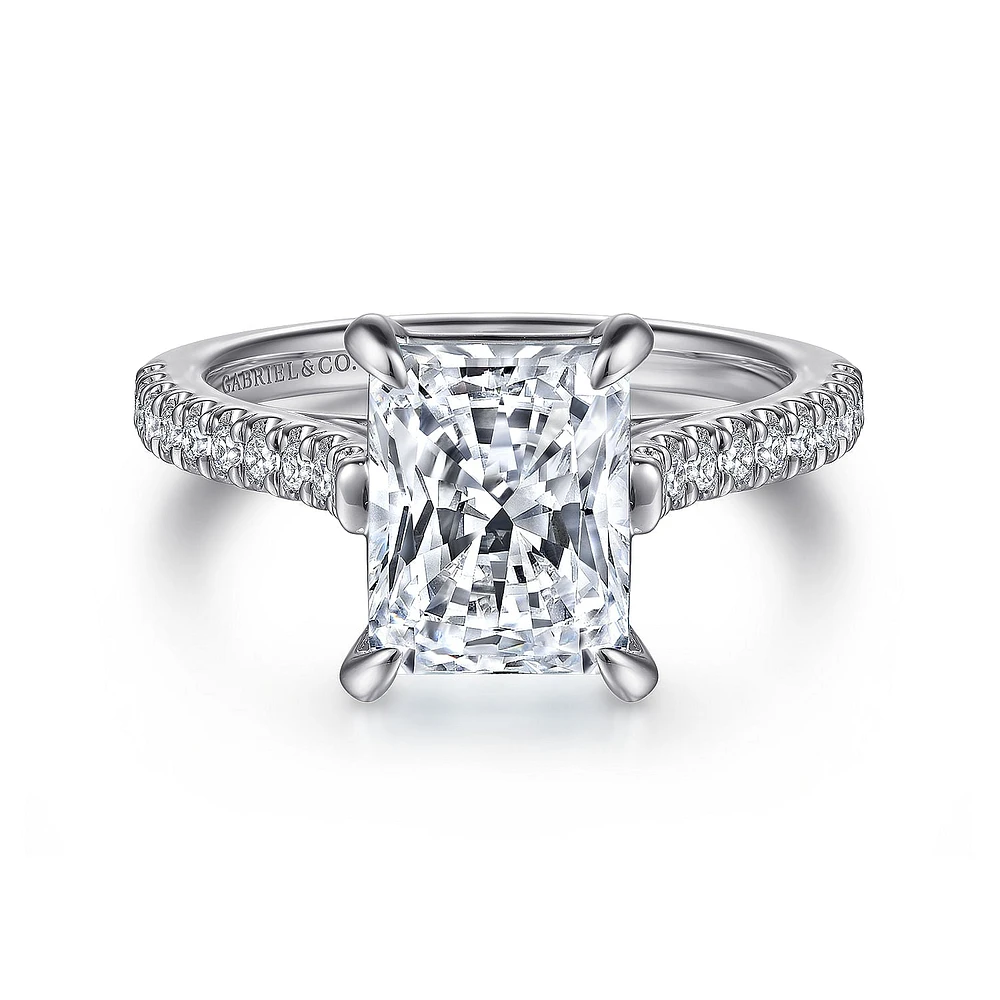 Gabriel & Co 9x7 Engagement Ring 14K White Gold Classic ER15727N11W44JJ