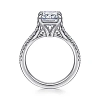 Gabriel & Co 9x7 Engagement Ring 14K White Gold Classic ER15727N11W44JJ