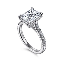 Gabriel & Co 9x7 Engagement Ring 14K White Gold Classic ER15727N11W44JJ