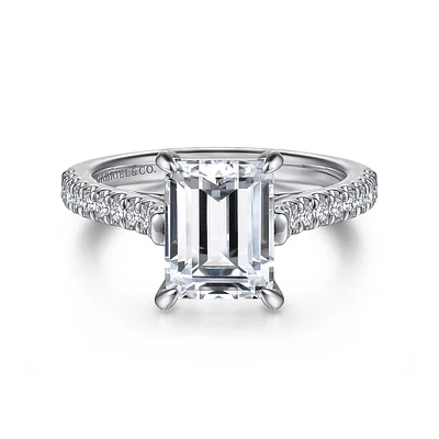 Gabriel & Co 9x7 Engagement Ring 14K White Gold Classic ER15727W44JJ