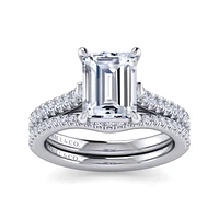 Gabriel & Co 9x7 Engagement Ring 14K White Gold Classic ER15727W44JJ