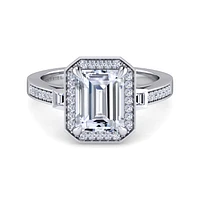 Gabriel & Co 9X7 Engagement Ring 14K White Gold Contemporary ER15728W44JJ