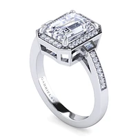 Gabriel & Co 9X7 Engagement Ring 14K White Gold Contemporary ER15728W44JJ