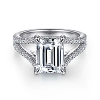 Gabriel & Co 9X7 Engagement Ring 14K White Gold Contemporary ER15729W44JJ