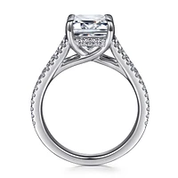 Gabriel & Co 9X7 Engagement Ring 14K White Gold Contemporary ER15729W44JJ