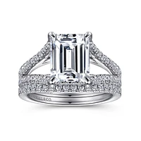 Gabriel & Co 9X7 Engagement Ring 14K White Gold Contemporary ER15729W44JJ