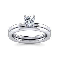 Gabriel & Co 5 Engagement Ring 14K White Gold Contemporary ER15743R2W44JJ