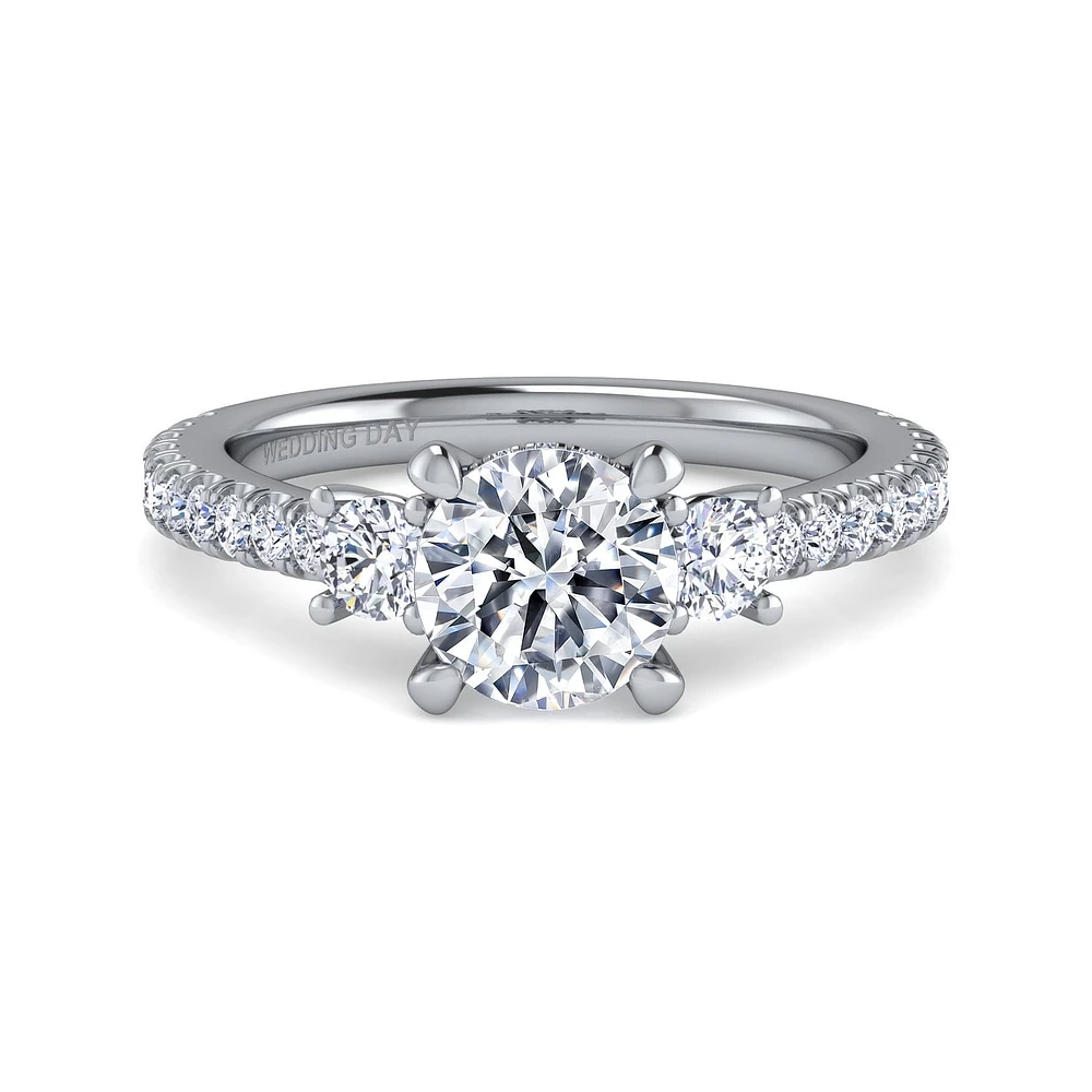 Gabriel & Co 7 Engagement Ring 14K White Gold Wedding Day ER15753R5W4JLG