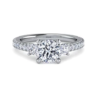 Gabriel & Co 7 Engagement Ring 14K White Gold Wedding Day ER15753R5W4JLG