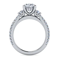 Gabriel & Co 7 Engagement Ring 14K White Gold Wedding Day ER15753R5W4JLG