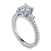 Gabriel & Co 7 Engagement Ring 14K White Gold Wedding Day ER15753R5W4JLG
