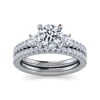Gabriel & Co 7 Engagement Ring 14K White Gold Wedding Day ER15753R5W4JLG