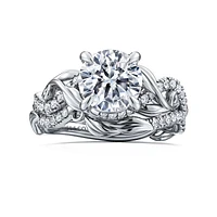 Gabriel & Co 8 Engagement Ring 14K White Gold Floral Nouveau ER15759R8W44JJ
