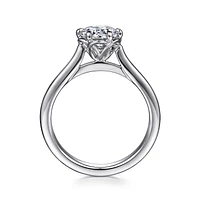 Gabriel & Co 6.5 Engagement Ring 14K White Gold Floral Nouveau ER15762R4W4JJJ