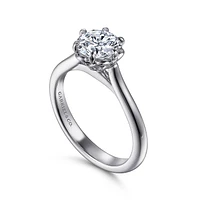Gabriel & Co 6.5 Engagement Ring 14K White Gold Floral Nouveau ER15762R4W4JJJ