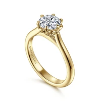 Gabriel & Co 6.5 Engagement Ring 14K Yellow Gold Floral Nouveau ER15762R4Y4JJJ
