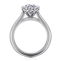 Gabriel & Co 7.4 Engagement Ring 14K White Gold Floral Nouveau ER15762R6W4JJJ