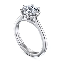 Gabriel & Co 8 Engagement Ring 14K White Gold Floral Nouveau ER15762R8W4JJJ