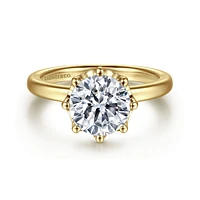 Gabriel & Co 8 Engagement Ring 14K Yellow Gold Victorian ER15763R8Y44JJ