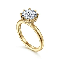 Gabriel & Co 8 Engagement Ring 14K Yellow Gold Victorian ER15763R8Y44JJ