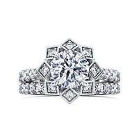 Gabriel & Co 7.4 Engagement Ring 14K White Gold Art Deco ER15764R6W44JJ