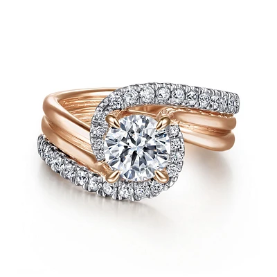 Gabriel & Co 6.5 Engagement Ring 14K Two-Tone Gold Contemporary ER15770R4T44JJ