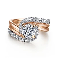 Gabriel & Co 6.5 Engagement Ring 14K Two-Tone Gold Contemporary ER15770R4T44JJ