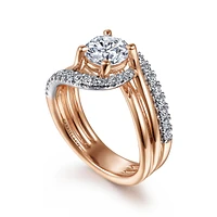 Gabriel & Co 6.5 Engagement Ring 14K Two-Tone Gold Contemporary ER15770R4T44JJ