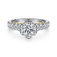 Gabriel & Co 6.5 Engagement Ring 14K Gold Victorian ER15774R4M44JJ
