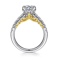Gabriel & Co 6.5 Engagement Ring 14K Gold Victorian ER15774R4M44JJ