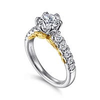 Gabriel & Co 6.5 Engagement Ring 14K Gold Victorian ER15774R4M44JJ