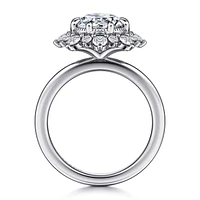Gabriel & Co 8 Engagement Ring 14K White Gold Starlight ER15778R8W44JJ