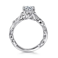 Gabriel & Co 6.5 Engagement Ring 14K White Gold Floral Nouveau ER15781R4W4JJJ