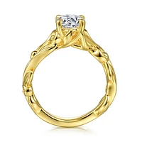 Gabriel & Co 6.5 Engagement Ring 14K Yellow Gold Floral Nouveau ER15781R4Y4JJJ