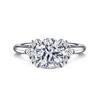 Gabriel & Co 8 Engagement Ring 14K White Gold Starlight ER15782R8W44JJ
