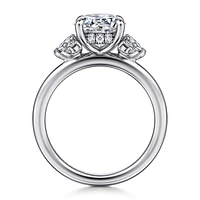 Gabriel & Co 8 Engagement Ring 14K White Gold Starlight ER15782R8W44JJ