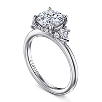 Gabriel & Co 8 Engagement Ring 14K White Gold Starlight ER15782R8W44JJ