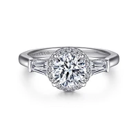 Gabriel & Co 6.5 Engagement Ring Platinum Contemporary ER15784Q4PT4JJ