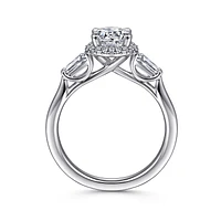 Gabriel & Co 6.5 Engagement Ring Platinum Contemporary ER15784Q4PT4JJ