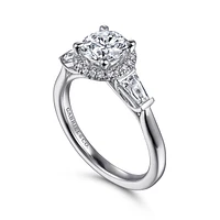 Gabriel & Co 6.5 Engagement Ring Platinum Contemporary ER15784Q4PT4JJ