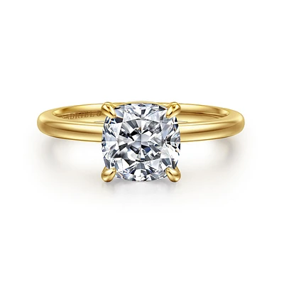 Gabriel & Co 7X7 Engagement Ring 14K Yellow Gold Classic ER15960C8Y4JJJ