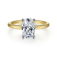 Gabriel & Co 9x6 Engagement Ring 14K Gold Classic ER15960O6M4JJJ