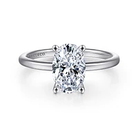 Gabriel & Co 9x6 Engagement Ring 14K White Gold Classic ER15960O6W4JJJ