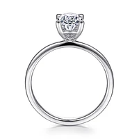 Gabriel & Co 9x6 Engagement Ring 14K White Gold Classic ER15960O6W4JJJ