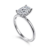 Gabriel & Co 9x6 Engagement Ring 14K White Gold Classic ER15960O6W4JJJ