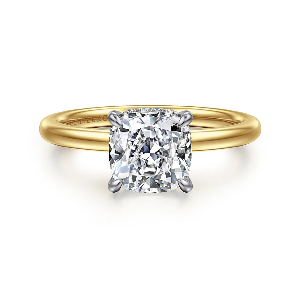Gabriel & Co 7X7 Engagement Ring 14K Gold Classic ER15972C8M44JJ