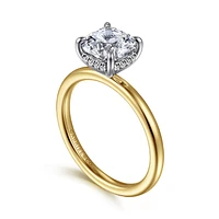 Gabriel & Co 7X7 Engagement Ring 14K Gold Classic ER15972C8M44JJ