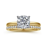 Gabriel & Co 7X7 Engagement Ring 14K Gold Classic ER15972C8M44JJ
