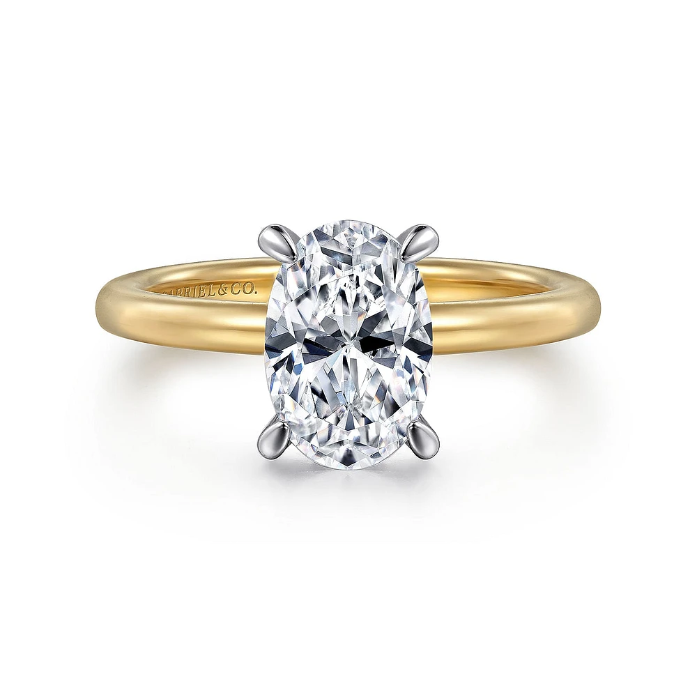 Gabriel & Co 9x6 Engagement Ring 14K Gold Classic ER15972O6M44JJ
