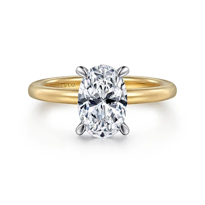 Gabriel & Co 9x6 Engagement Ring 14K Gold Classic ER15972O6M44JJ